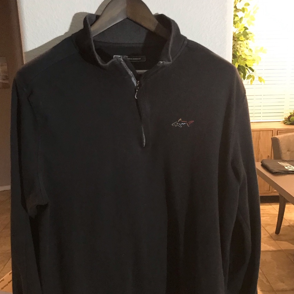 Greg Norman quarter zip sweater.  Black XL